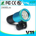 High intensity 2400lumen Diving flashlight photography torch